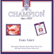 Champion Earl Grey Bardak Poşet 100 Adet (Bergamot - Tomurcuk Çayı)