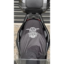 Honda Dio Uyumlu Sele Kılıfı Kuru Kafa Desenli Su Geçirmez Kumaş