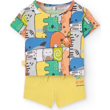 Hayvanlar Baskılı Erkek Bebek 2'li Şort Set