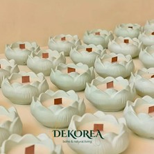 Lotus Seramik Mum – El Yapımı Aromaterapi Mum