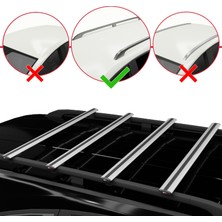Chevrolet Suburban  2007-2014 Arası ile Uyumlu Basıc Model Ara Atkı Tavan Barı Gri 4 Adet