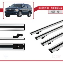 Chevrolet Suburban  2007-2014 Arası ile Uyumlu Basıc Model Ara Atkı Tavan Barı Gri 4 Adet