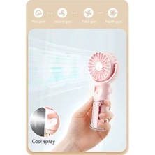Yeni Taşınabilir Mini Su Spreyli Sulu Buharlı 3 Kademeli Vantilatör USB Şarj Edilebilir El Fanı
