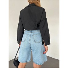 Denim Şort Cepli