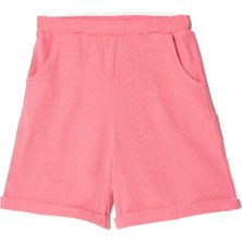 Fitilli Pembe Turuncu Koyu Lila Renk 3'lü Set Kız Çocuk Şort