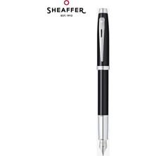 Sheaffer - WizDesign 9338-0 100 Serisi Dolmakalem Parlak Siyah Krom (M) ( İsme Özel Seçeneği - Hediyelik )