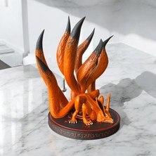 Kurama (Kyubi) 3D Baskı Koleksiyon Figürü – El Boyaması, Naruto Lanetli Mühürlü
