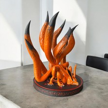Kurama (Kyubi) 3D Baskı Koleksiyon Figürü – El Boyaması, Naruto Lanetli Mühürlü