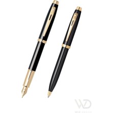 Sheaffer - WizDesign 100 Serisi Dolmakalem + Tükenmezkalem Parlak Siyah Altın Set ( İsme Özel Seçeneği - Hediyelik )