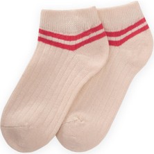 Zemin Ham Bilekleri Çizgili Çocuk Patik 5-12 Yaş Mercan