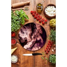 Çap 32 cm Bordo Desenli