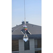 Yedi Çakra Kristalli Güneş Işığı Kristali – Enerji Dengeleyici Dekoratif Sarkaç (35 Cm)