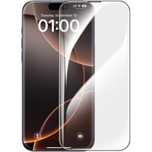Baseus Hd Tempered Glass Ip 16 Pro Crystal Tam Kaplama Hd Ekran Koruyucu