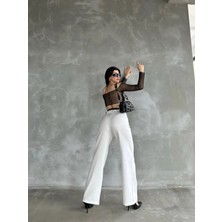 Beli Kemerli Keten Pantolon