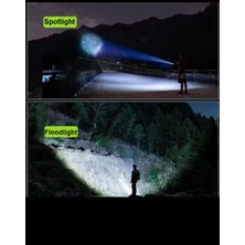 Güçlü LED El Feneri Yüksek Güç Işık Şarj Edilebilir Taktik El Feneri Kamp Lambası Zoomlama Özellikli