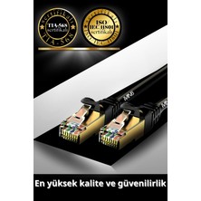 MN6 M109f Cat7 Kablo 2 Metre/10gbps-50 Mikron Altın Kaplama/STP/Cat7 Ethernet Kablosu