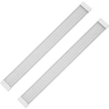 Zmr 80W 120 cm Kristal Beyaz LED Bant Armatür 6500K 2'li Paket