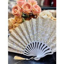 Plastik Desenli Yelpaze