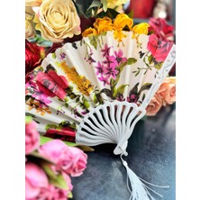 Plastik Desenli Yelpaze