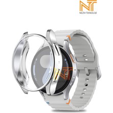 Samsung Galaxy Watch 7 44MM Uyumlu Darbe Önleyici Sert Pc Kasa ve Ekran Koruyucu