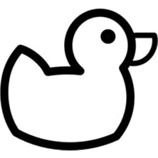 Karikatür Sevimli Ördek Tasarım Oto Cam Sticker Beyaz 15*10 cm