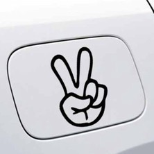 Basit Parmak Hareketi Tasarım Su Geçirmez Oto Sticker 10*15 cm