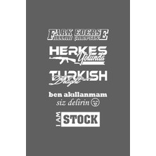 Oto Arka Cam Sticker Model 57 Beyaz 40*20 cm