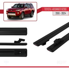 Toyota 4runner (N280) 2010-2024 Arası ile Uyumlu Basıc Model Ara Atkı Tavan Barı Siyah 2 Adet