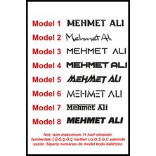 Isim Yazı Oto Sticker 20*4 cm
