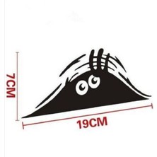 Meraklı Gözler Oto Sticker Siyah 19*7 cm
