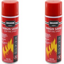 2 Adet Yangın Söndürücü - Yangın Savar Sprey 500ML + 500 ml  Ev - Ofis - Oto Araç   Ateş Boğucu Köpük Tabaka Oluşturur