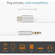 Type-C To Aux Kablo, Type C Aux Çevirici Iphone 15 15PRO 15PROMAX 16 16PRO 16PROMAX Samsung Xiaomi Huawei Tüm Type C Kulaklık Çıkışlı Cihzlara Uyumlu !!! Tak Çalıştır Bluetooth Gerektirmez 030