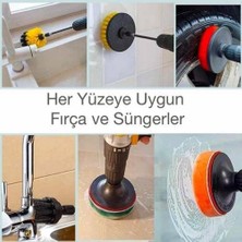 Mobile 22 Parça Koltuk, Duvar, Küvet Detaylı Temizlik Için Matkap Fırçaları,çok Amaçlı Temizlik Seti