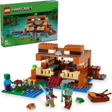 Minecraft Kurbağa Evi 21256-8 Yaş ve Üzeri Macera Oyunları Seven Çocuklar Için Yaratıcı Oyuncak Yapım Seti, Doğum Günü Hediyesi Fikri (400 Parça)