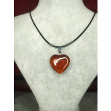 Deri Ipli Kuvars Taşı Doğaltaş Kolye