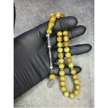 Küre Üst Düzey Hareli Sıkma Kehribar Tesbih