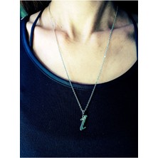 Gümüş Kaplama I Harfi Kolye