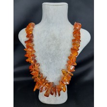 Eski Damla Kehribar Kolye