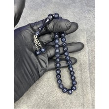 Küre Simli Toz Kehribar Tesbih