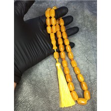 Ip Püsküllü Üst Düzey Büyük Boy Sıkma Kehribar Tesbih