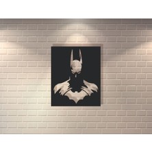 Batman Süper Kahraman Ahşap Duvar Süsü Tablo Hediyelik Eşya Mdf Cnc Kesim Dekoru