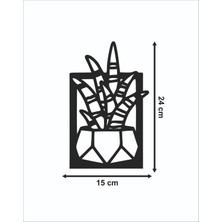 Saksı Aloe Vera Çiçek Ahşap Dekoratif Duvar Süsü Tablo Hediyelik Eşya Mdf Cnc Kesim Dekoru
