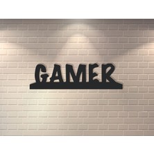 Gamer Oyuncu Ahşap Duvar Yazısı Duvar Süsü Tablo Hediyelik Eşya Mdf Cnc Kesim Dekoru