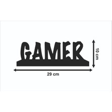 Gamer Oyuncu Ahşap Duvar Yazısı Duvar Süsü Tablo Hediyelik Eşya Mdf Cnc Kesim Dekoru