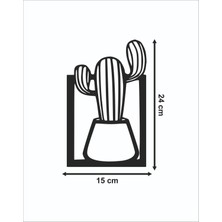 Kaktüs Ahşap Duvar Süsü Tablo Hediyelik Eşya Mdf Cnc Kesim Dekoru