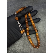 Kapsül Hareli Üst Düzey Toz Kehribar Tesbih