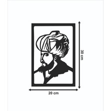 Fatih Sultan Mehmed Han Portre Ahşap Duvar Süsü Tablo Hediyelik Eşya Mdf Cnc Kesim Dekoru