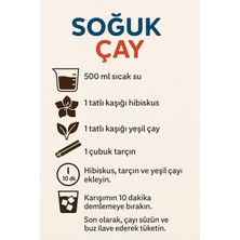 Bitki Çayı Seti | Hibiskus Çayı | Yeşil Çay | Tarçın Çubuk | Detoks | Soğuk Çay Için Bitki Çayı Seti