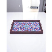 Sharp & Art Seramik Karo'lu 1.kalite Büyük Boy Ahşap Sunum Tepsisi,2 Farklı Model SEÇENEĞIYLE...(43CM-23 Cm)