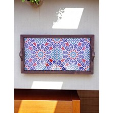 Sharp & Art Seramik Karo'lu 1.kalite Büyük Boy Ahşap Sunum Tepsisi,2 Farklı Model SEÇENEĞIYLE...(43CM-23 Cm)